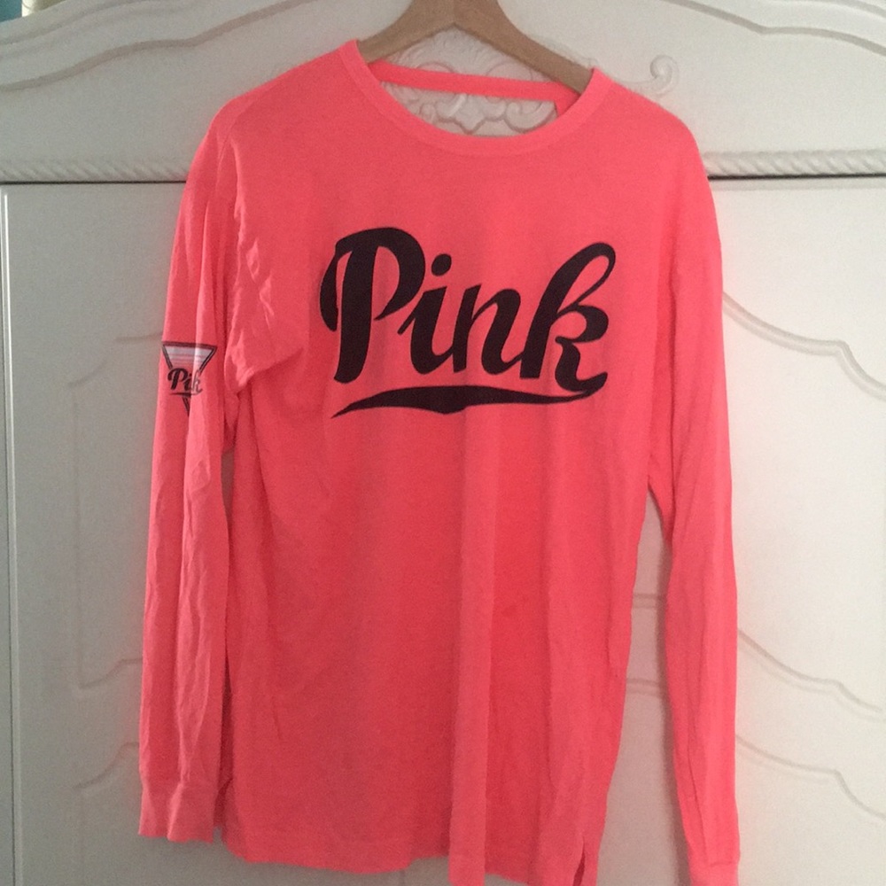 Victoria Secret PINK Long Sleeve Tee w/ Open Back